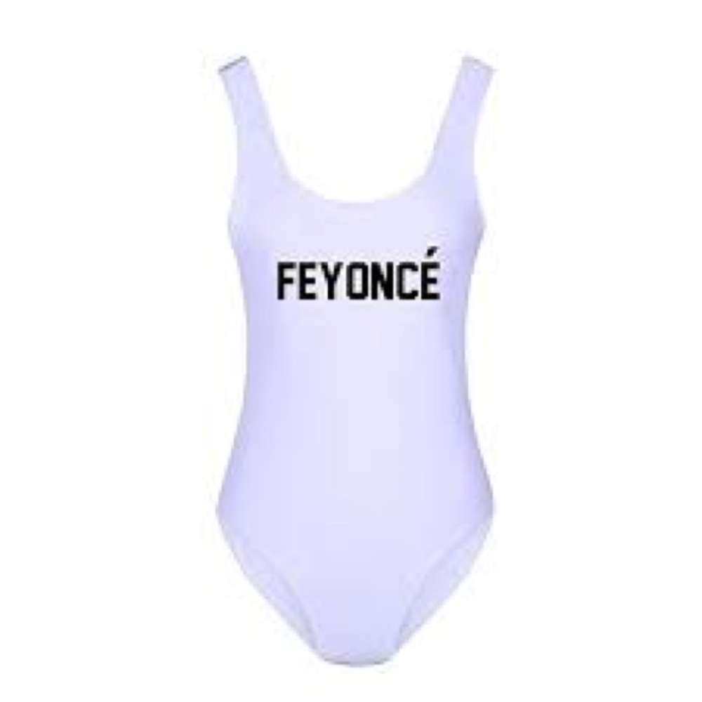 White Feyonce One Piece Swimsuit for Brides